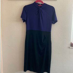 Blue and black dress